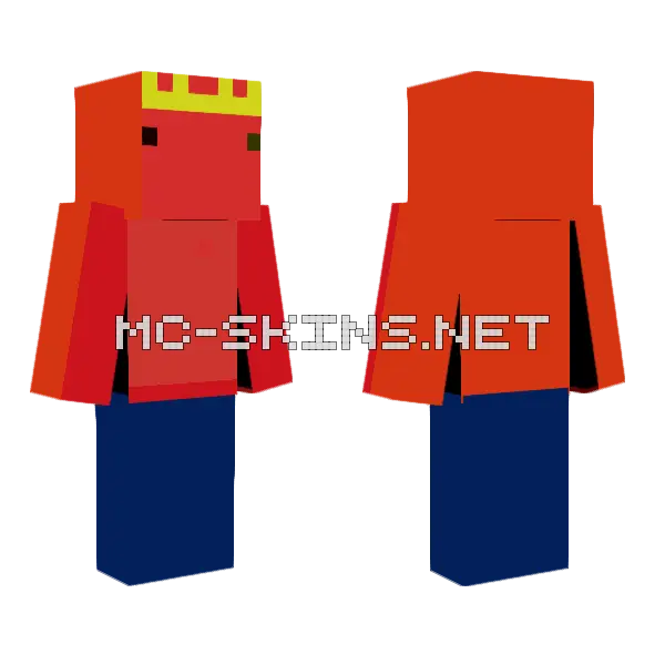 Red King Outfit, front and back