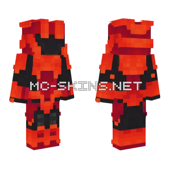 Red Kotor Sith Trooper Minecraft skin, front and back