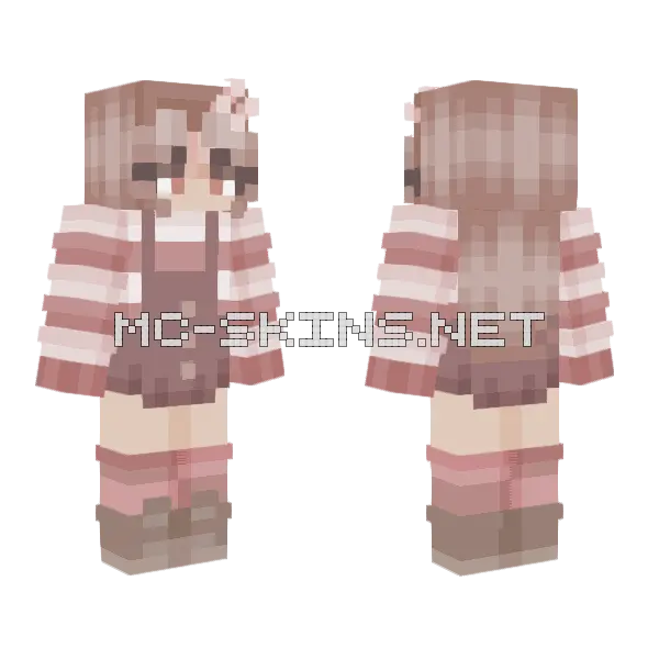 Red Leaves Minecraft skin, front and back
