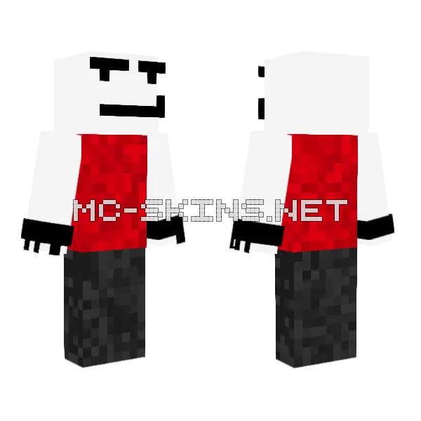 Red Lego Brick Minecraft skin, front and back