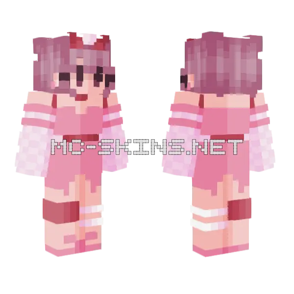 Red Means I Love You Minecraft skin, front and back