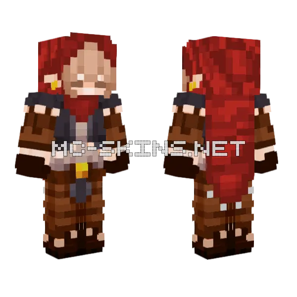 Red Medieval Dress, front and back