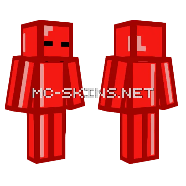 Red Monster Skin Minecraft skin, front and back