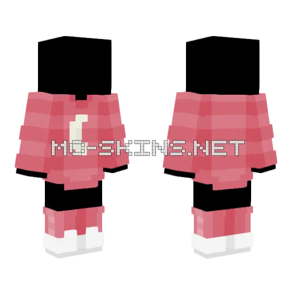 Red Moon Sweater Outfit Minecraft skin, front and back