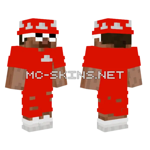 Red Mushroom Suit, front and back