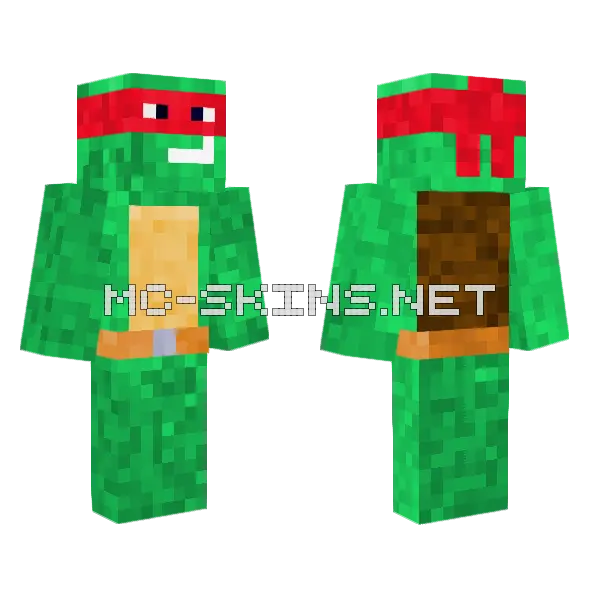 Red Ninja Turtle, front and back