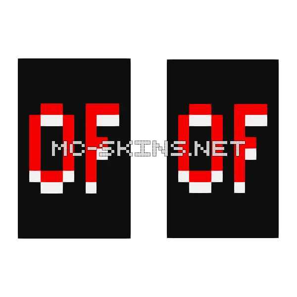 Red OptiFine Letters cape, outside and lining