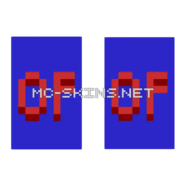 Red OptiFine On Blue cape, outside and lining