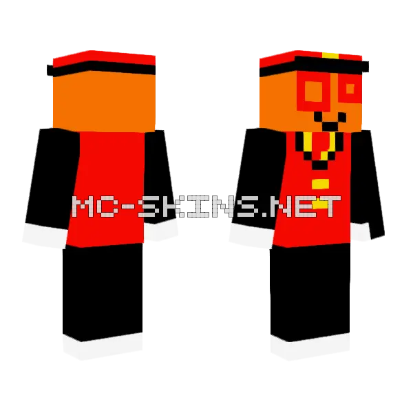 Red Orange Hat, front and back