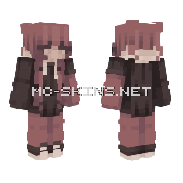 Red Outfit Minecraft skin, front and back