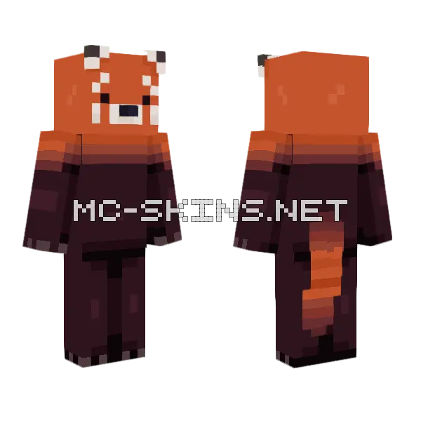 Red Panda Minecraft skin, front and back