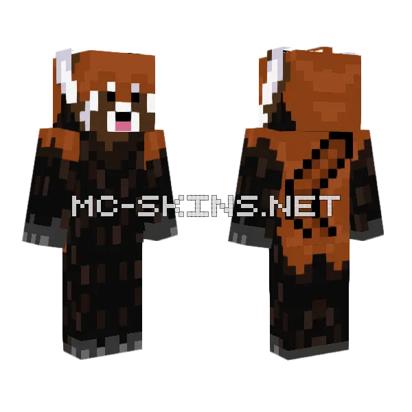 Red Panda Skin Minecraft skin, front and back