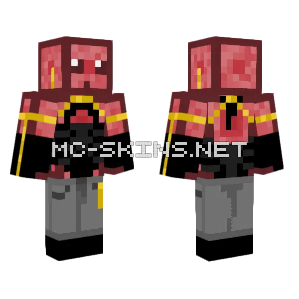 Red Pig Creature, front and back