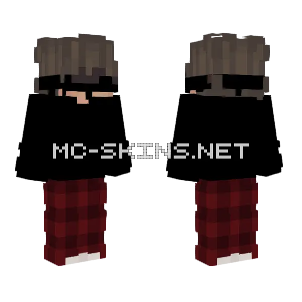 Red Plaid Farmer, front and back