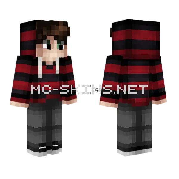 Red Plaid Flannel, front and back