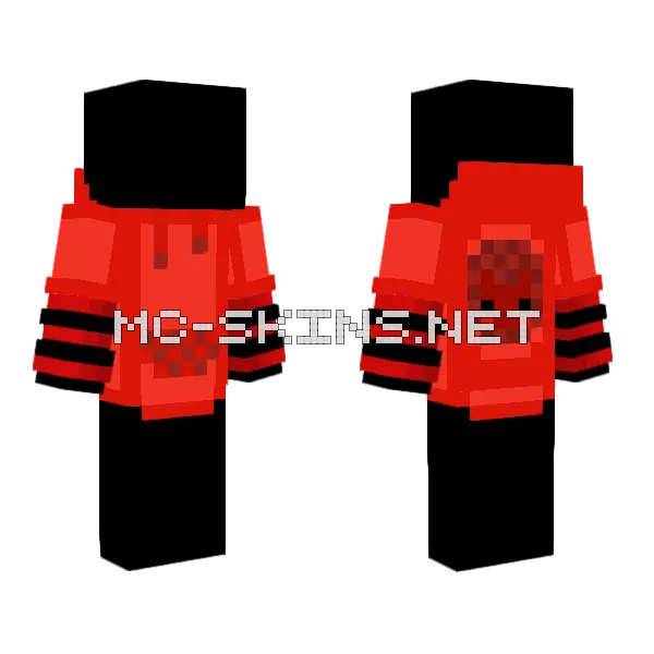 Red Rabbits MCC Hoodie Base Minecraft skin, front and back