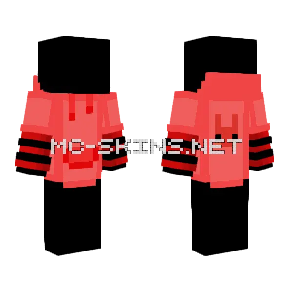 Red Rabbits MCC Hoodie Base Minecraft skin, front and back