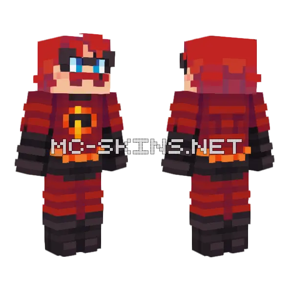 Red Raccoons Dawghouse Minecraft skin, front and back
