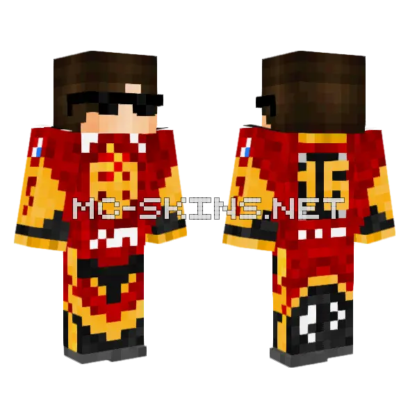 Red Race Car Driver, front and back
