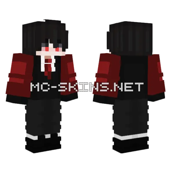 Red Rival Minecraft skin, front and back