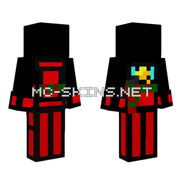 Red Robot Mech, front and back