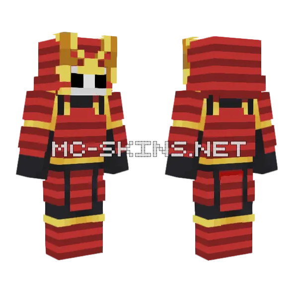 Red Samurai Armor, front and back