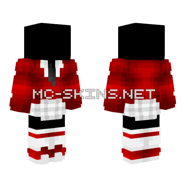 Red School Girl Outfit Minecraft skin, front and back