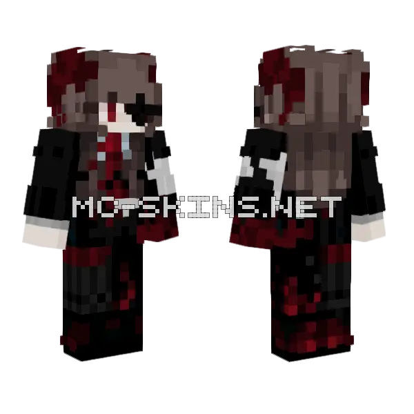 Red Skin Mafia Minecraft skin, front and back
