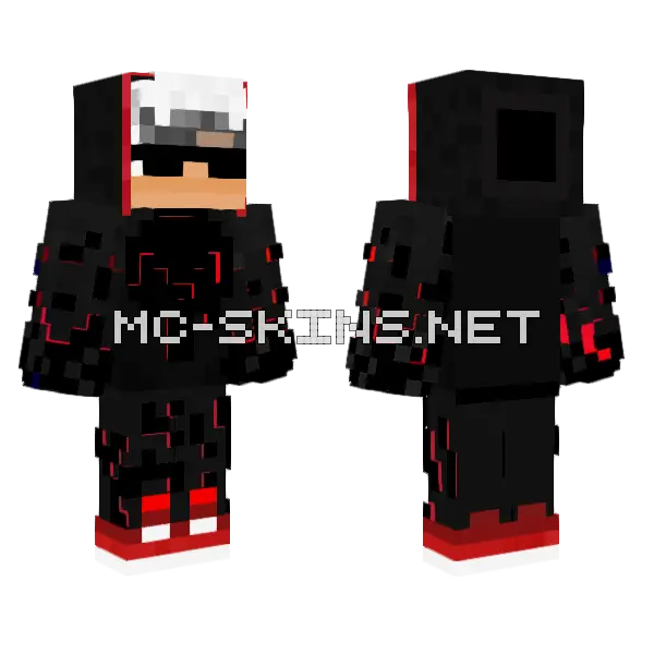 Red Skull Skin Minecraft skin, front and back