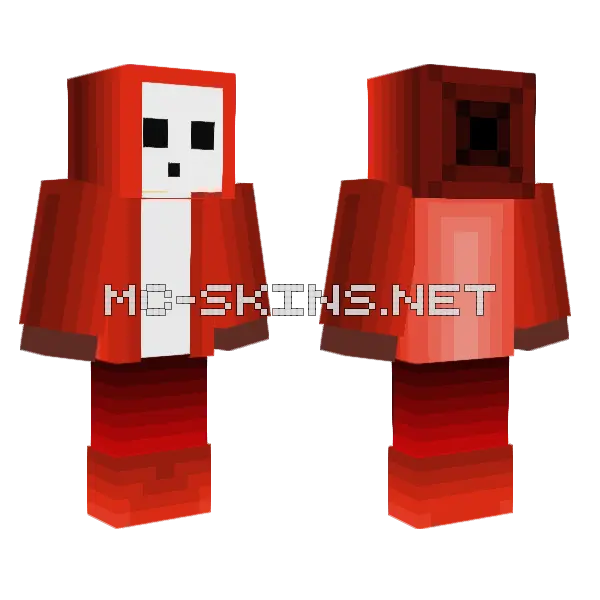 Red Slime Skin Minecraft skin, front and back