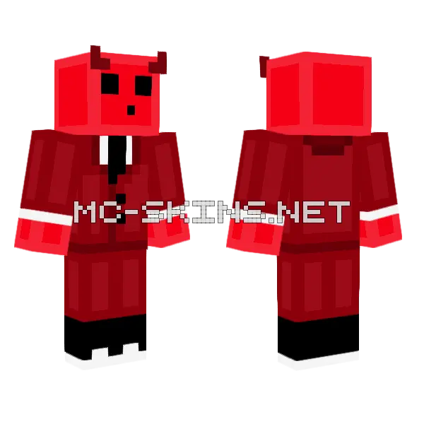 Red Slime Suit Minecraft skin, front and back