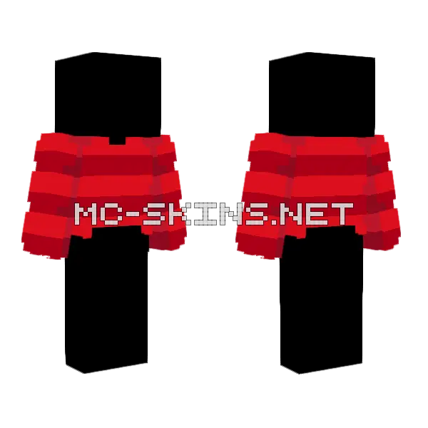 Red Stripe Sweater Minecraft skin, front and back