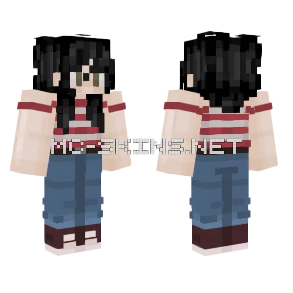Red Striped Shirt, front and back