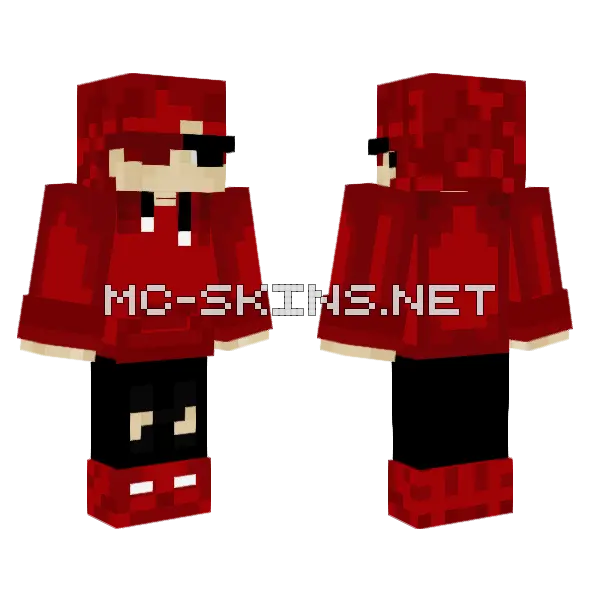 Red Suit Boy Minecraft skin, front and back