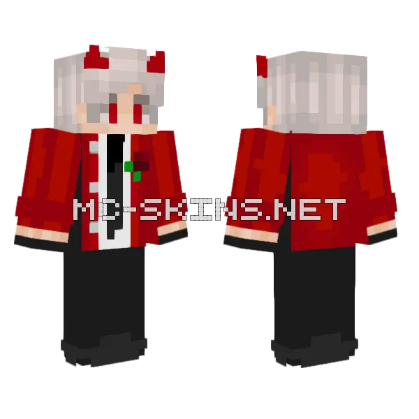 Red Suit Fixed Minecraft skin, front and back