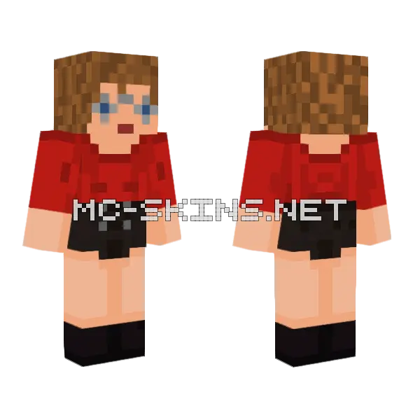 Red Tank Top Girl, front and back