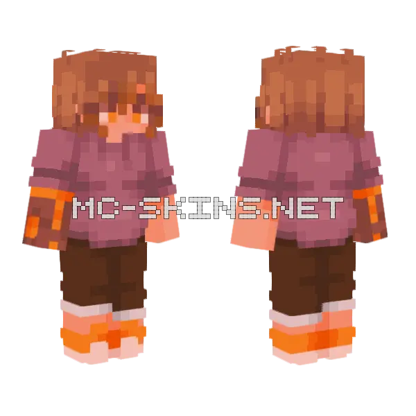 Red Tinted Iris Minecraft skin, front and back