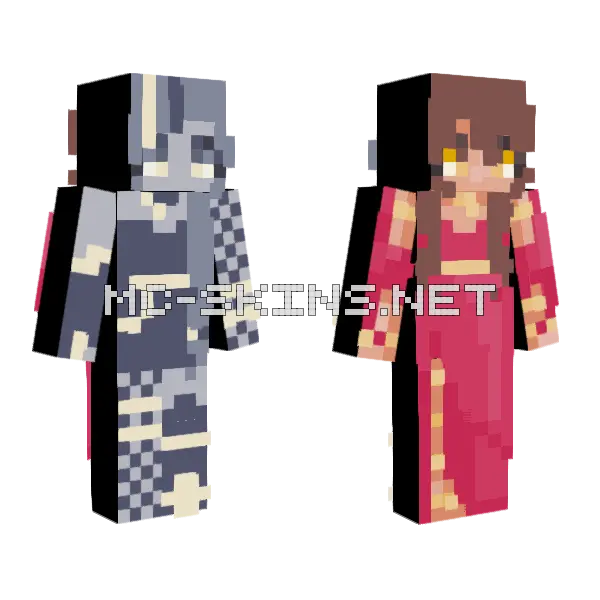 Red Tunic Knight Minecraft skin, front and back