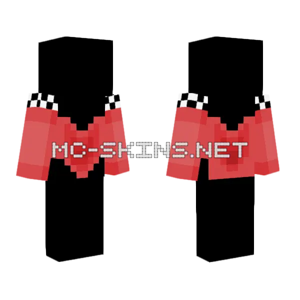 Red V-Neck Shirt, front and back