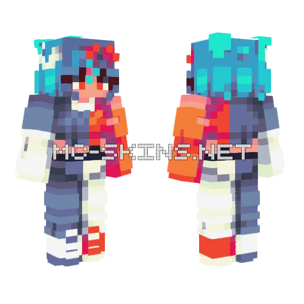 Red White And Blue Late SFA Minecraft skin, front and back