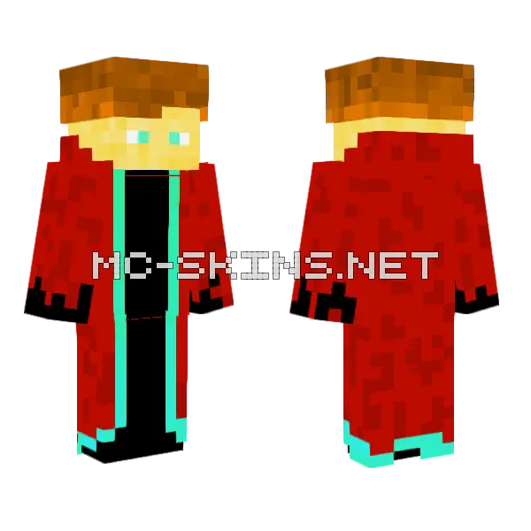 Red Wizard Skin Minecraft skin, front and back