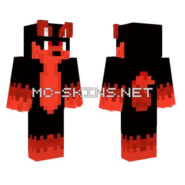 Red Wolf Minecraft skin, front and back