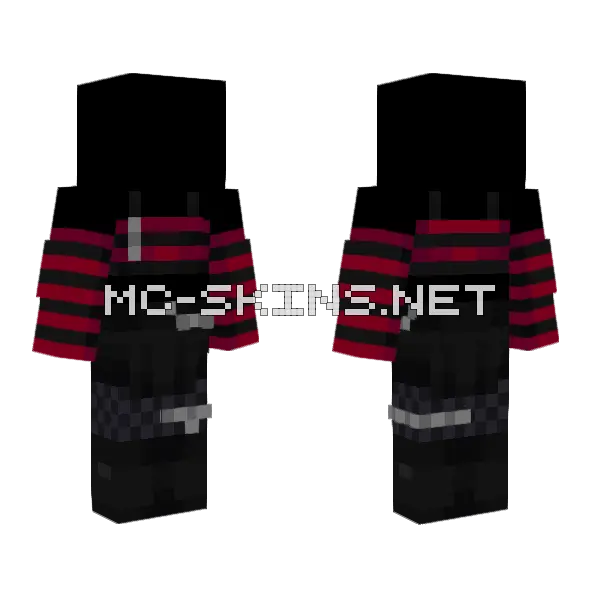 Red Y2K Template Base Minecraft skin, front and back