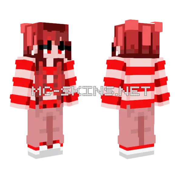 Reddie Minecraft skin, front and back