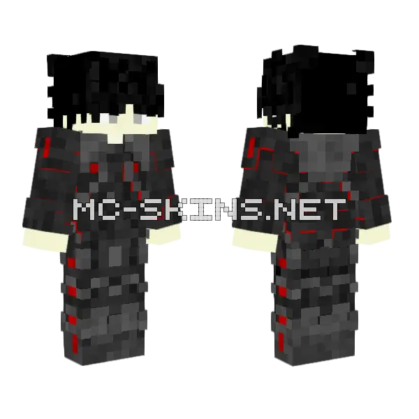 Redkiller Shark Minecraft skin, front and back