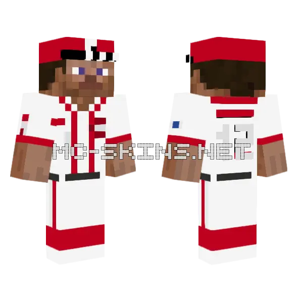 Reds Speedway Classic Minecraft skin, front and back