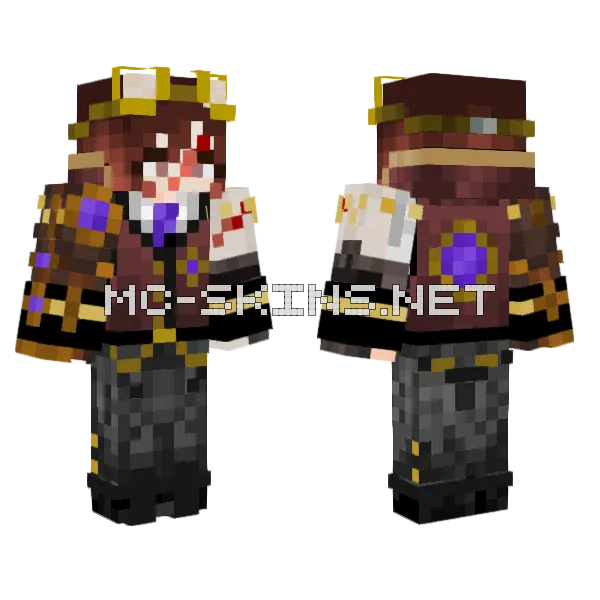Redstone Boy Minecraft skin, front and back