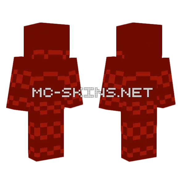 Redstone Doll Minecraft skin, front and back