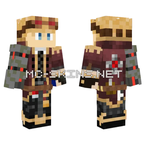 Redstone Engineer Minecraft skin, front and back