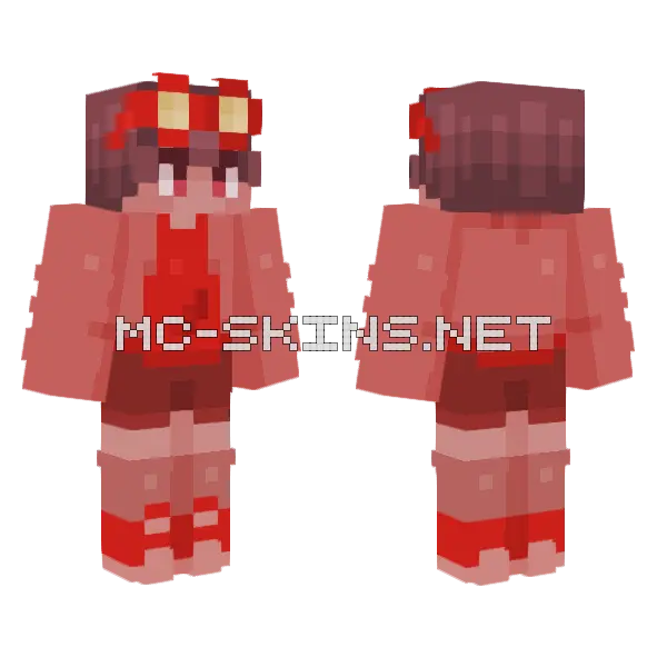 Redstone Genius Male Minecraft skin, front and back